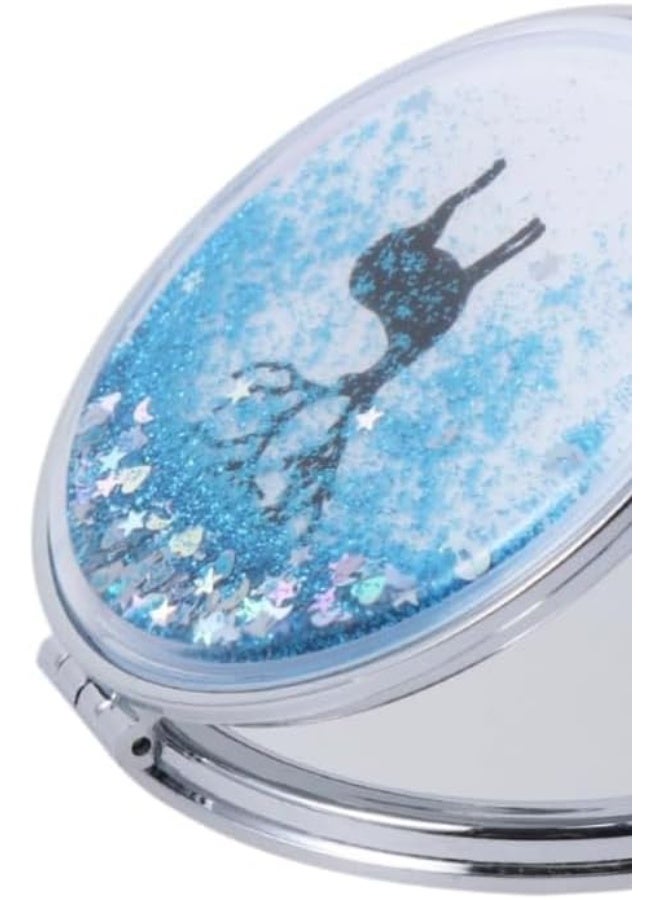 Generic Mirror Vintage Mirror Portable Makeup Mirror Handheld Mirror Pu Case Mirror Mini Purse Sliver Purse Makeup Hand Mirror Compact Tote Purse Travel Round Glass Wallet random color  - Image 3