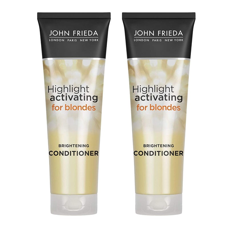 John Frieda Sheer Blonde Highlight Activating Conditioner, Brightening Conditioner for Blonde Hair, Maintains Moisture and Enhances Color with Avocado Oil, 8.45 Oz, Pack of 2 - Image 1