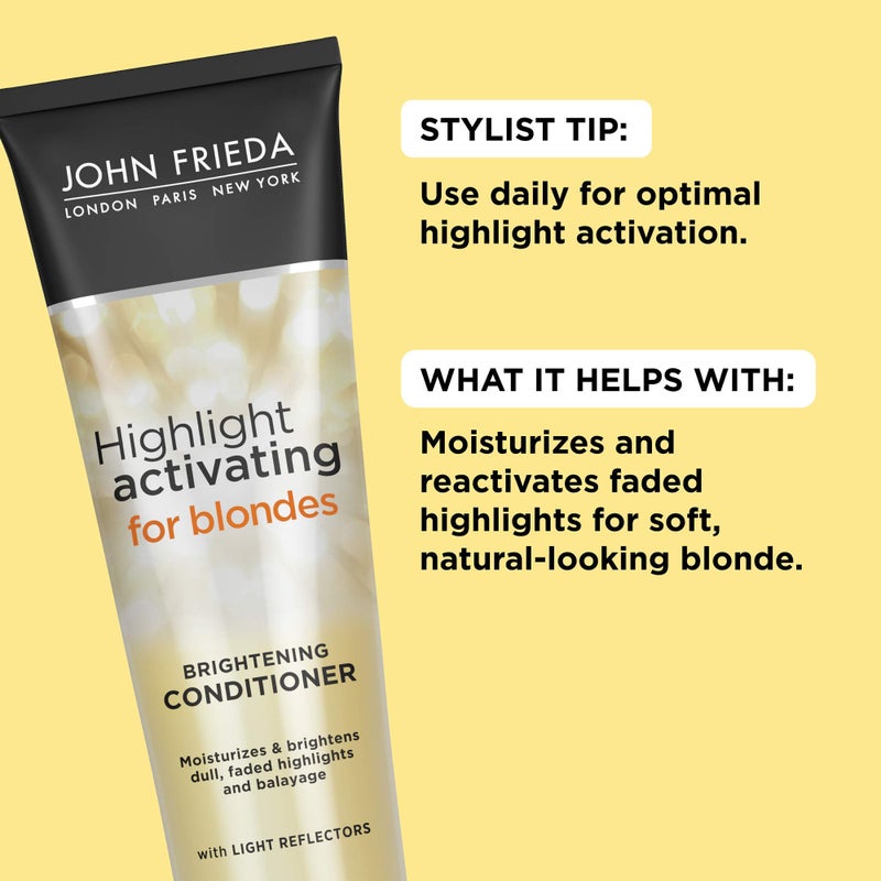John Frieda Sheer Blonde Highlight Activating Conditioner, Brightening Conditioner for Blonde Hair, Maintains Moisture and Enhances Color with Avocado Oil, 8.45 Oz, Pack of 2 - Image 4