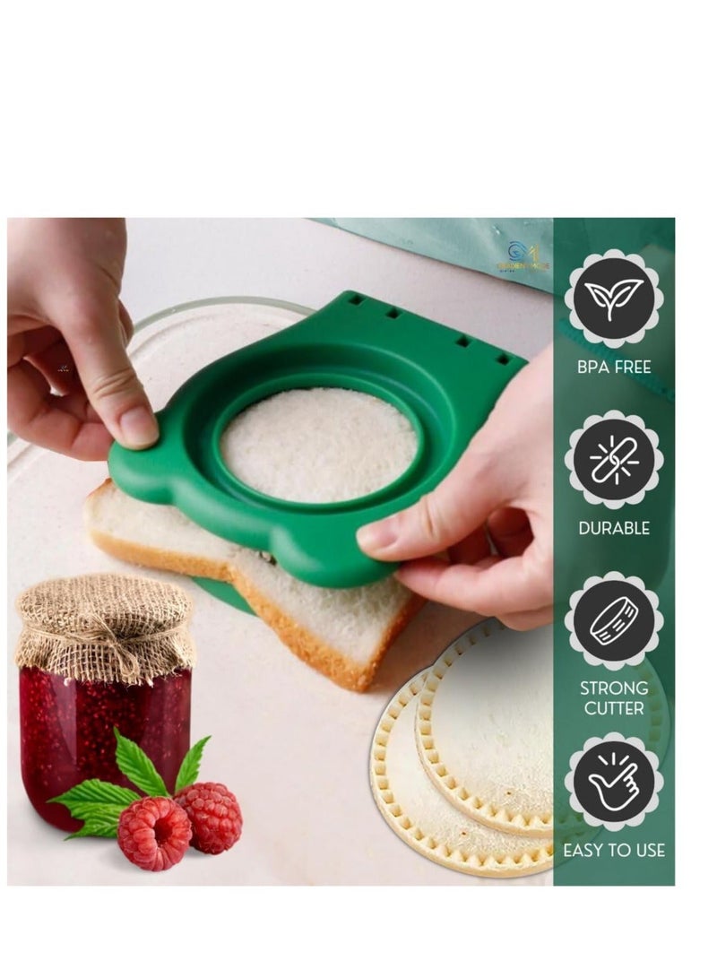 Y&D Sandwich Cutter and Sealer Uncrustables Maker Stainless Steel Bread For Kids Bento Box for DIY Decruster Pocket Sandwiches - Image 2
