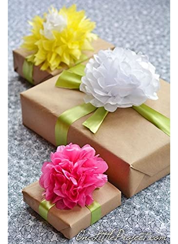 Just Flowers Just Flowers 24InchX28Inch Non Woven Paper Tissue Paper for Bouquet Wrapping Paper Craft Gift Packing Golden 20 Sheets  - Image 3