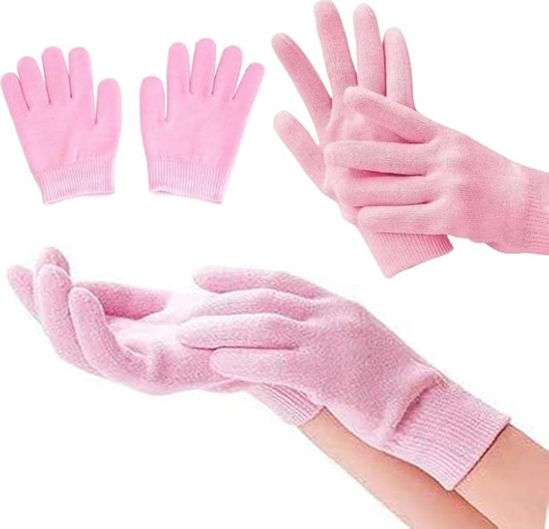 Silicone Gel Hand Moisturizing Gloves for Women &amp; Men – For Hand Cracks, Dryness, Exfoliating Dead Skin, Soften Rough Skin, Cuticle Care – Intensive Care Gloves for Moisturizing &amp; Deep Nourishing