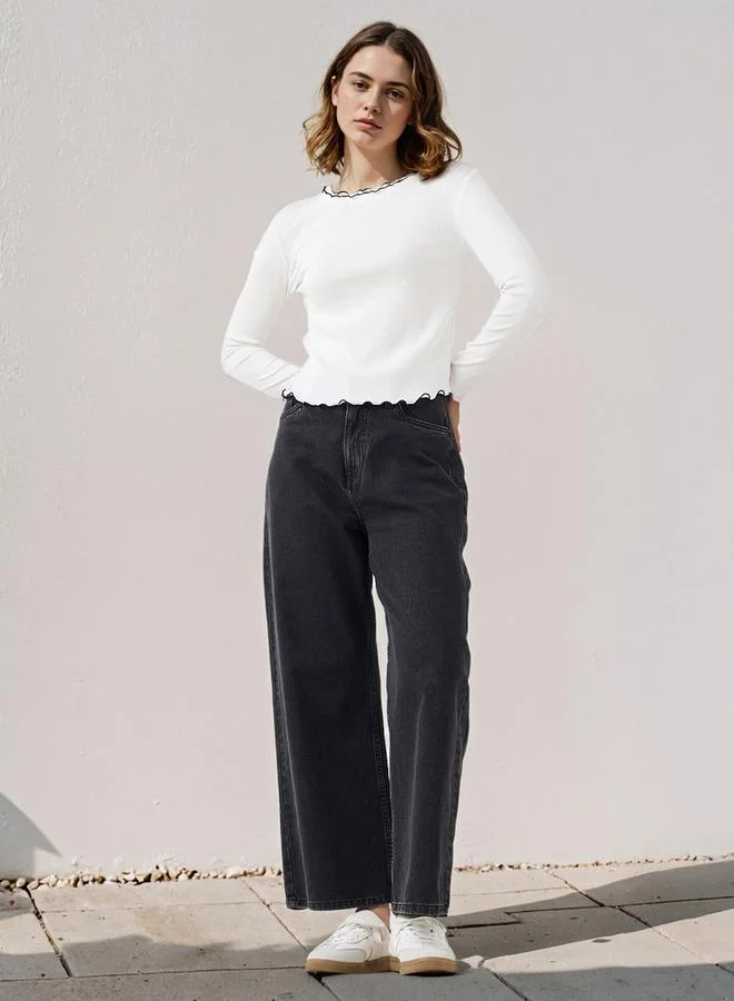 2Xtremz 2Xtremz Ribbed Top with Contrast Piping