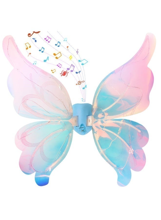 Lighted Electric Butterfly Wings Glowing Fairy Wings Fancy Dress Costume Princess Halloween Dress Up Costume for Children Pet - Image 1