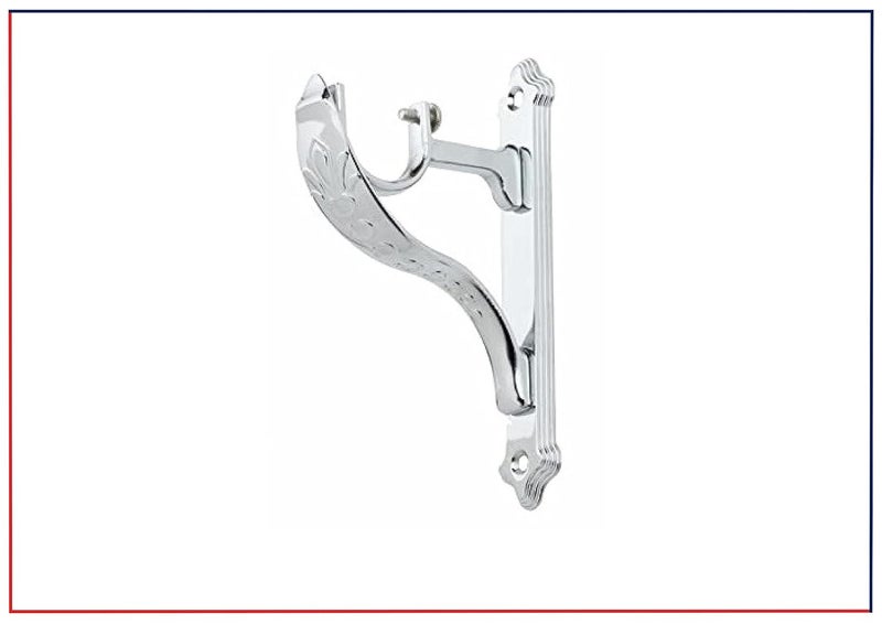 LEEZEN 40MM Crystal Curtain Knob Aluminium Crystal Curtain Bracket with Holder for Doors and Windows 1Inch Curtain Rod Design 40MM Crystal with JEGUAR Pack of 3 Silver Silver - Image 2
