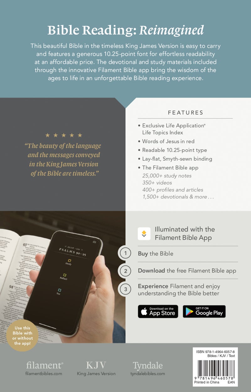 KJV Large Print Premium Value Thinline Bible, Filament-Enabled Edition (LeatherLike, Black Celtic Cross, Red Letter) - Image 2