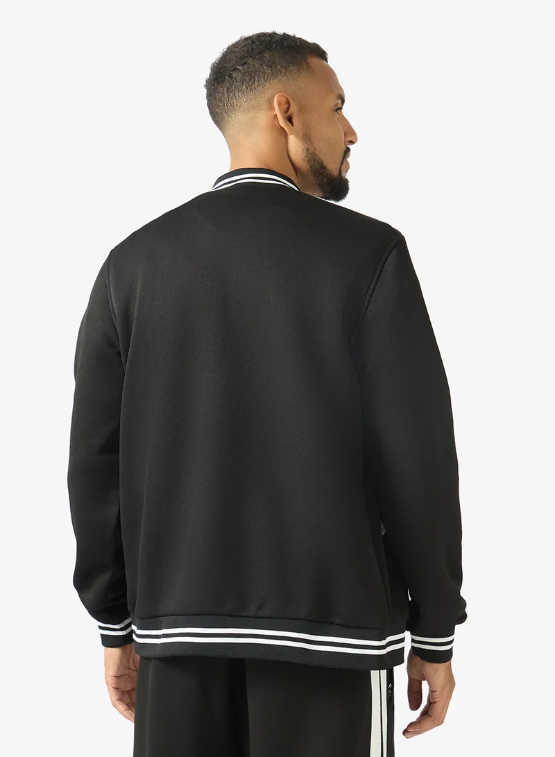 Seventy Five Graphic Snap Button Varsity Jacket