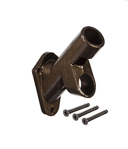 Evergreen Flag Bracket Two-Position 45 and 90 Degree | Cast Iron | Bronze| Hardware Incl | Outdoor Home | Residential or Commercial | Pole - Not Included - Image 1