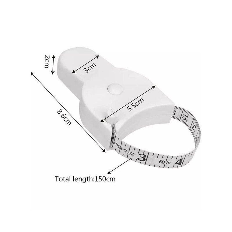 Accurate Fitness Body Tape Measure with 150cm Length, White - Image 5
