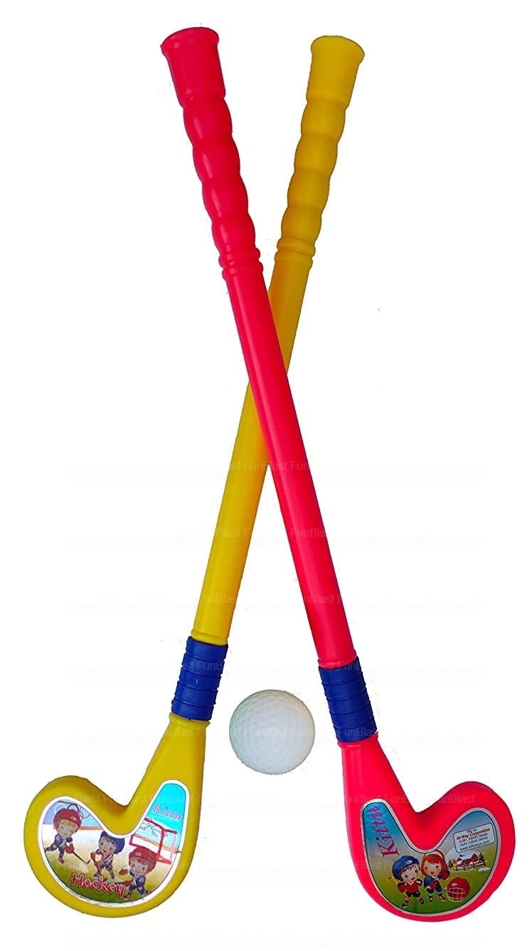 FunBlast Hockey Toys for Kids Hockey Set for Kid – Hockey Set with Ball for Kids Sports Games for Kids Learning Sports Items for Kids, Boys & Girls – Multicolor - Image 1