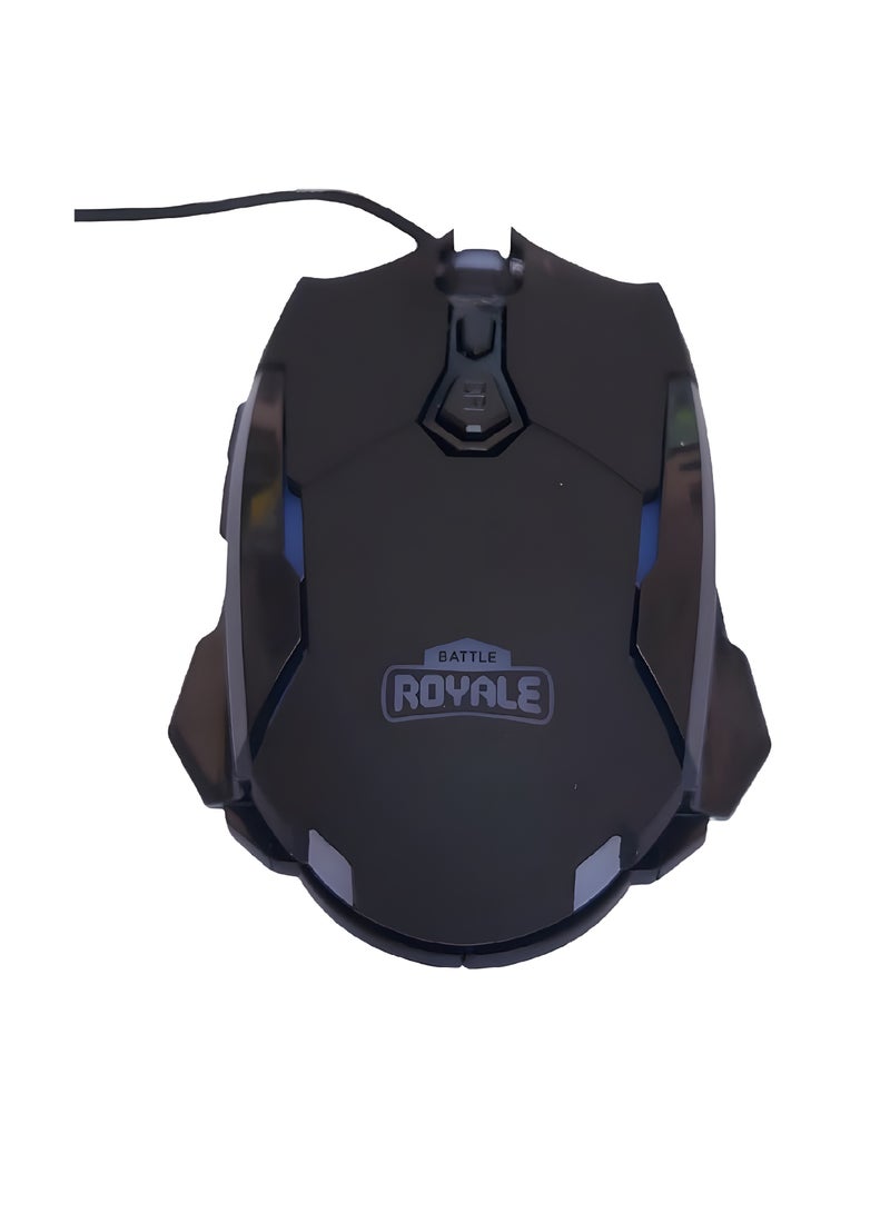 ROYALE Gaming Mouse Model BRM01, 5V 100mA Rating, RGB Lighting, Scroll Wheel, High Quality, DPI, Black  - Image 1