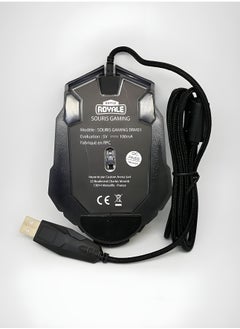 Generic ROYALE Gaming Mouse Model BRM01, 5V 100mA Rating, RGB Lighting, Scroll Wheel, High Quality, DPI, Black  - Image 4