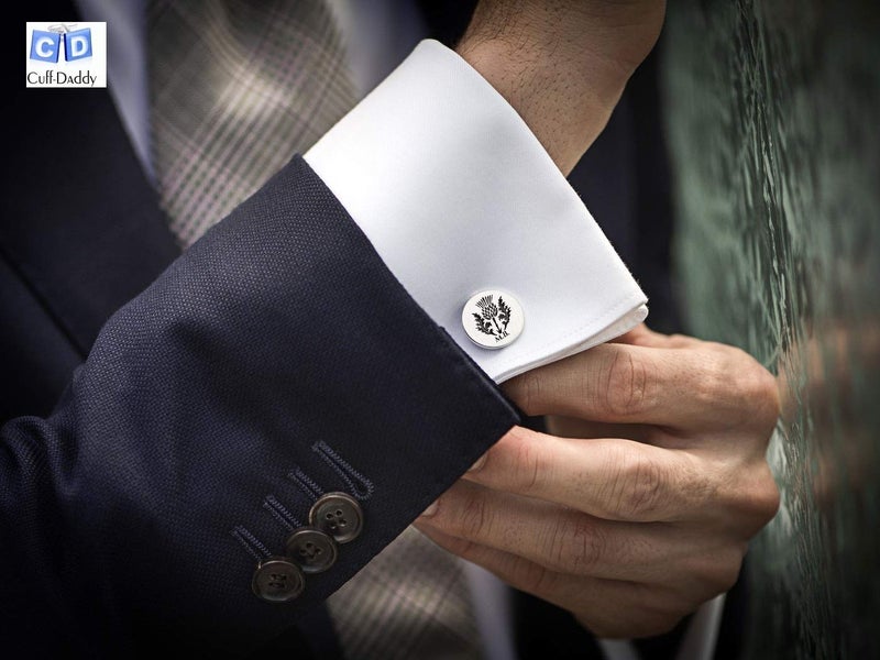 Cuff-Daddy Silverstone USAF Air Force Cufflinks with Eagle Device Cufflinks for Men Air Force Gifts with Jewelry Presentation Box - Image 4