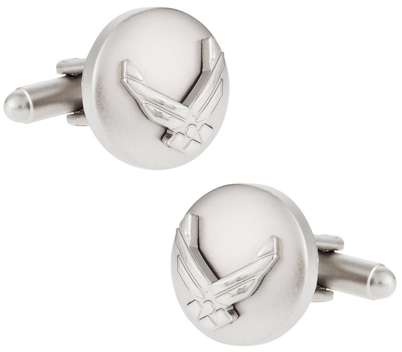 Cuff-Daddy Silverstone USAF Air Force Cufflinks with Eagle Device Cufflinks for Men Air Force Gifts with Jewelry Presentation Box - Image 1
