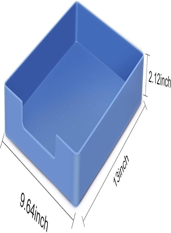 RHONZHAO Letter-Size Tray, Desk Drawer Organizer, A4 Plastic Paper Tray for Office, School, Home Storage, and Storage Containers for Gift Wrap, and Crafts (Blue) - Image 3