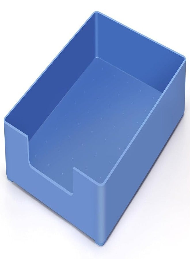 RHONZHAO Letter-Size Tray, Desk Drawer Organizer, A4 Plastic Paper Tray for Office, School, Home Storage, and Storage Containers for Gift Wrap, and Crafts (Blue) - Image 1