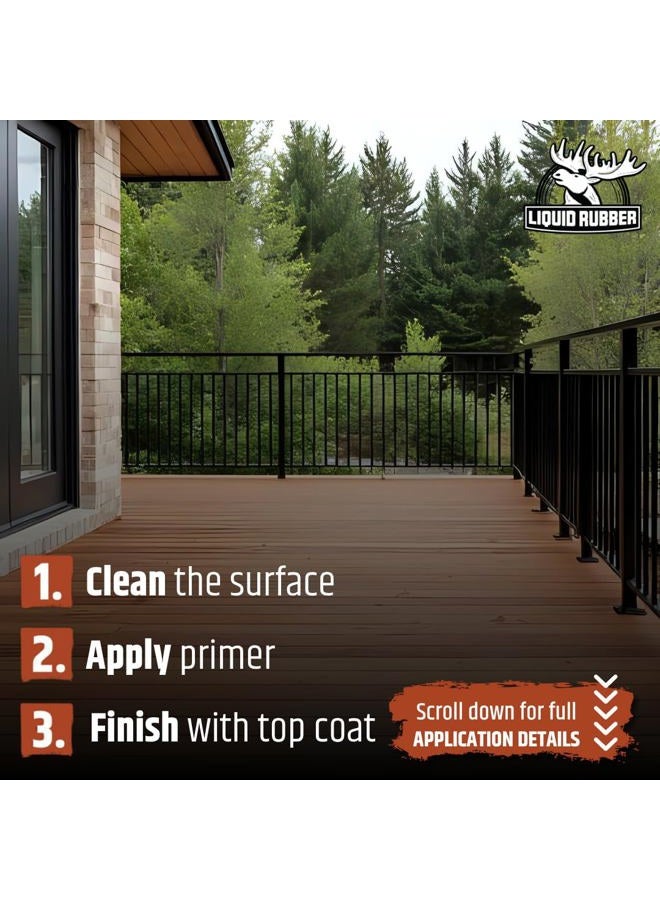 Liquid Rubber L R Liquid Rubber Multi-Purpose Primer - Use on Concrete and Wood, Water-Based Non-Toxic and Fast Drying, Easy to Apply, 5 Gallon - Image 5