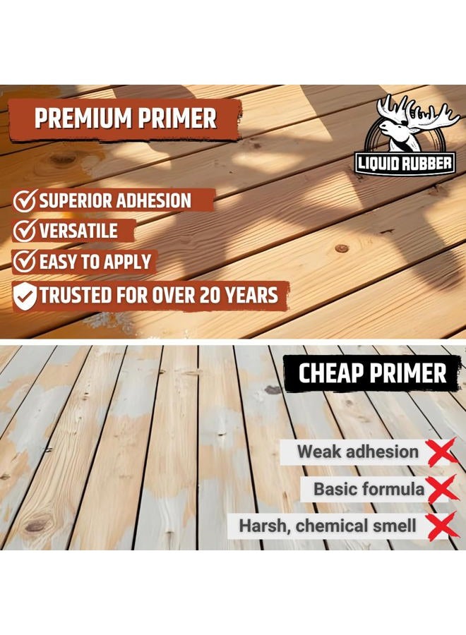 Liquid Rubber L R Liquid Rubber Multi-Purpose Primer - Use on Concrete and Wood, Water-Based Non-Toxic and Fast Drying, Easy to Apply, 5 Gallon - Image 3