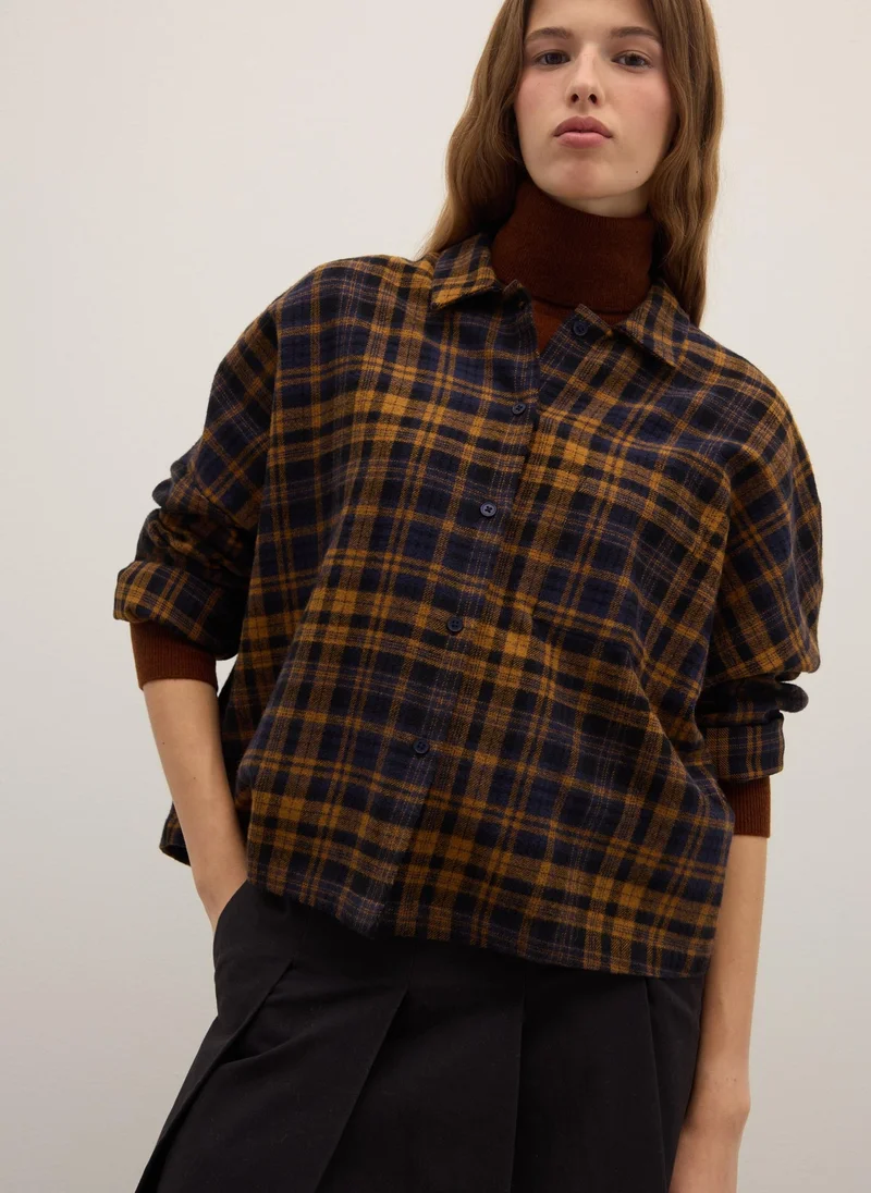 او في اس OVS Multicolour Pure Cotton Plaid Regular Fit Shirt