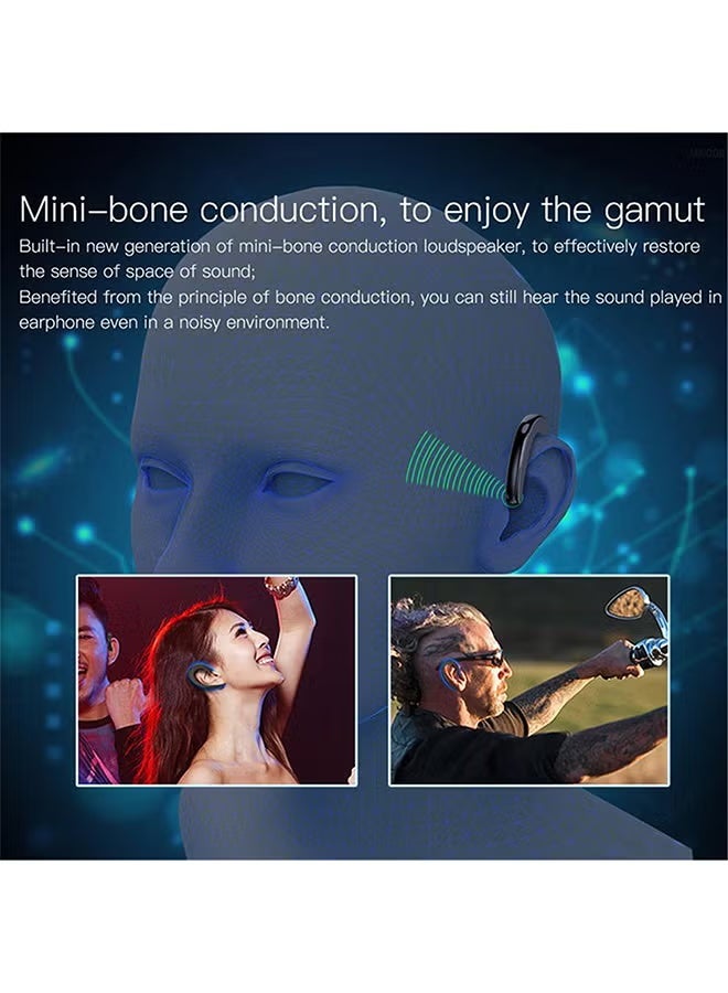 ACCH-Bone Conduction Headphones With Charging Case Black - Image 2