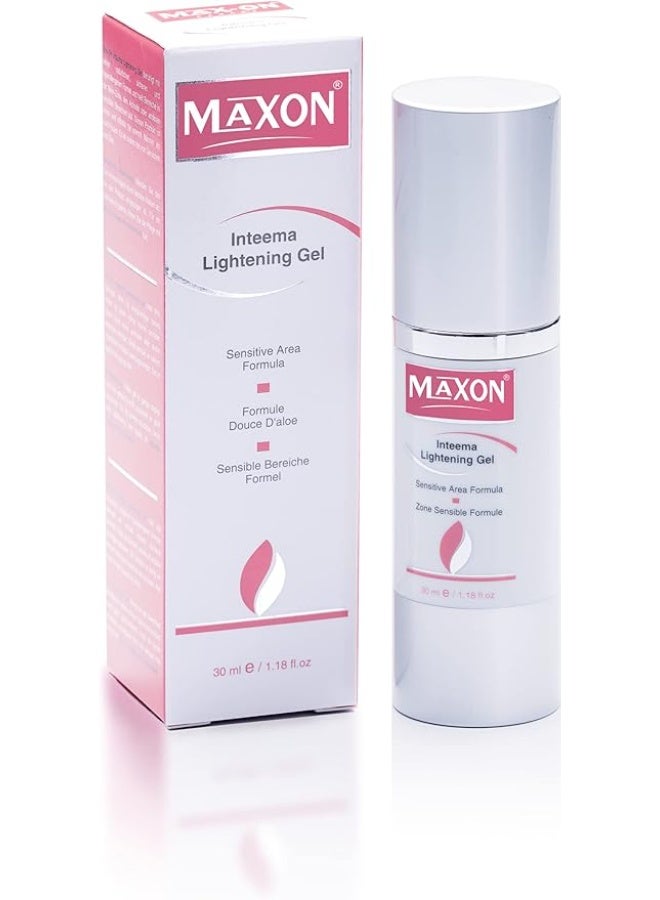 ماكس أون MAX-ON Inteema Lightening Gel Cream - 30ml / 1.18 fl oz - Brightening Gel for Body, Elbows, Neck, Sensitive Areas - Armpit Cream - Underarm Cream with Sensitive Area Formula - Image 1