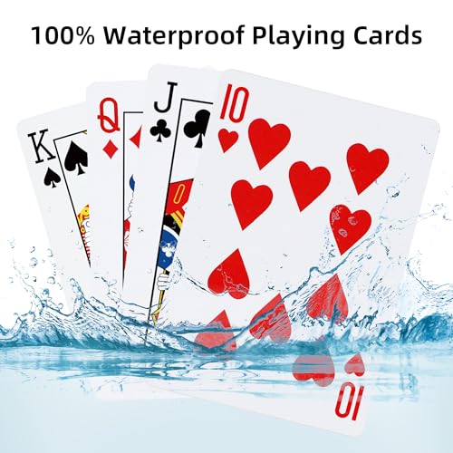 Timenued Plastic Playing Cards 6 PackWaterproof Playing Cards Bulk for AdultsFlexible and Easy Shuffle6 Decks of Poker Cards Professional SetStandard Playing Cards for Card Games 6 Blue - Image 5