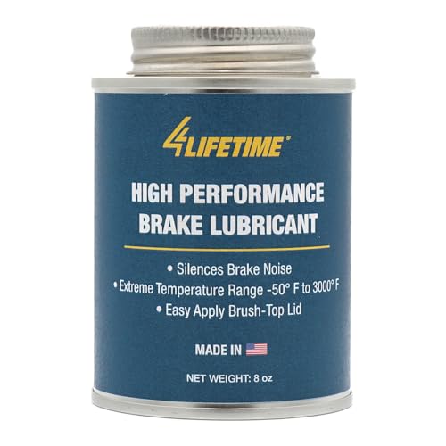 4LIFETIMELINES High Temp Ceramic Brake Lubricant - Superior Heat Resistance, Prevents Seizing, Stops Squeaking - Easy Application 8oz Brush Top Can - Image 1