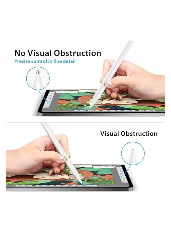 PROMASS 2 Pack Replacement Tips for Apple Pencil 1st/2nd Gen, Upgraded Fine Point Apple Pencil Tips, No Wear Out Precise Control Pen Like Nibs for iPad Pro/Air/Mini Pencil, White - Image 5