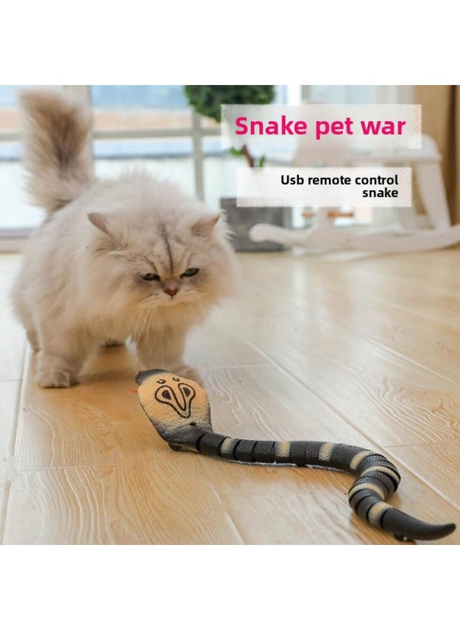 Funny Remote Control Ladybug Induction Whole Net Red Toy Cat Simulation Cockroach Shark Snake Eyes Boy Caterpillar Trembles-Color:Rattlesnake - Black [rechargeable Version] + Medium Configuration - 5 Sets Of Batteries + Screwdriver