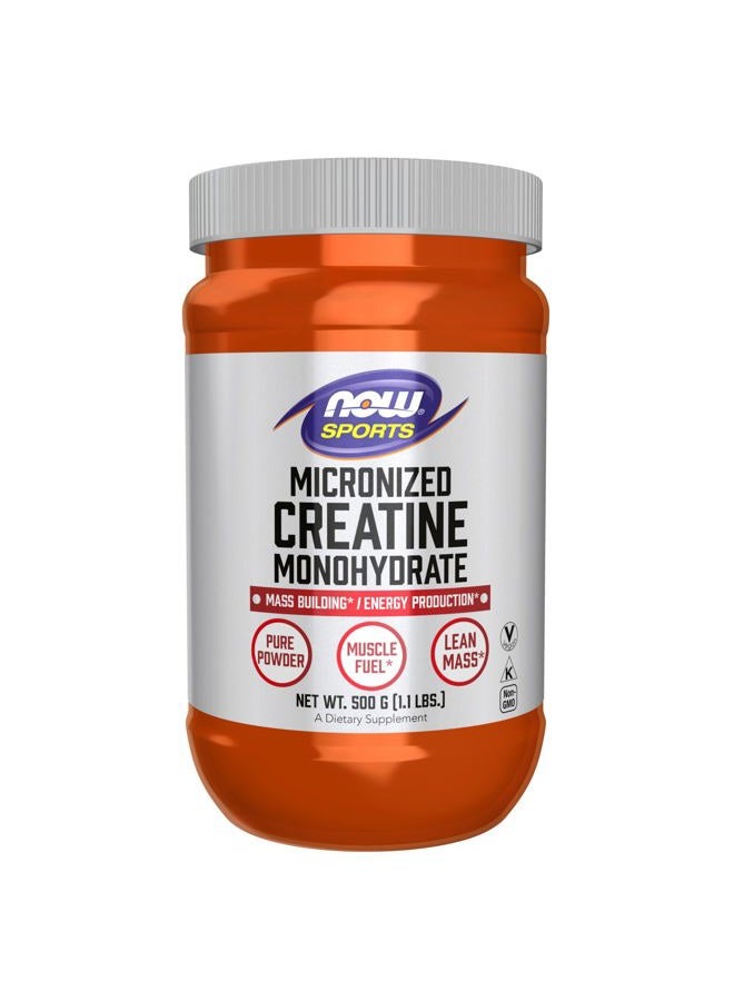now Sports Nutrition, Micronized Creatine Powder 500 g, Mass Building*/Energy Production*, 1.1-Pound - Image 1