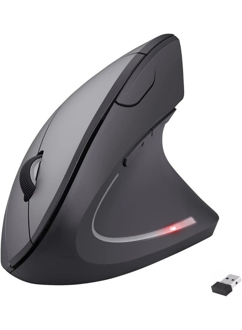 Ergonomic Vertical Wireless Mouse, 2.4G USB Optical Vertical Mouse with 800/1200/1600 DPI Adjustable, Comfortable Design for Laptop, Desktop, PC, Computer, Notebook – Wireless Ergonomic Mouse - Image 1