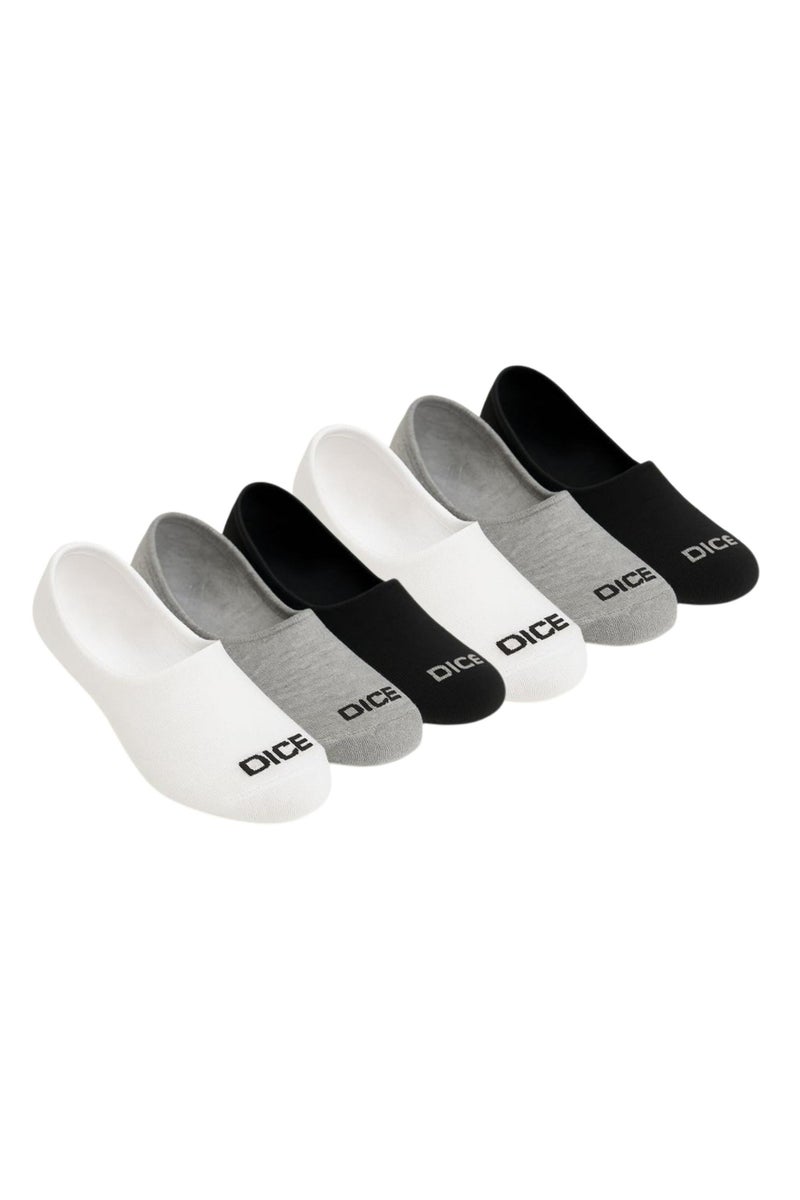 DICE Pack of 6 Invisible No Show Socks with with Anti-Slip Silicone - Image 1
