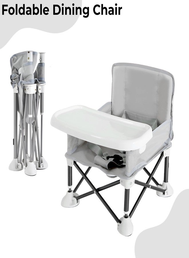 بيمبيكا كرسي طعام بيمبيكا متعدد الاستخدامات لإطعام الأطفال، كرسي داعم للأطفال الصغار مزود بحزام أمان وصينية طعام | من 6 أشهر إلى 3 سنوات | رمادي - Image 2