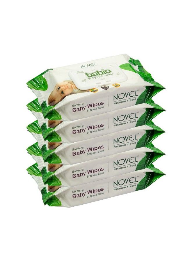 Novel Baby Wet Wipes;Pack With Lid (Pack Of 5 80 Sheet) - Image 2