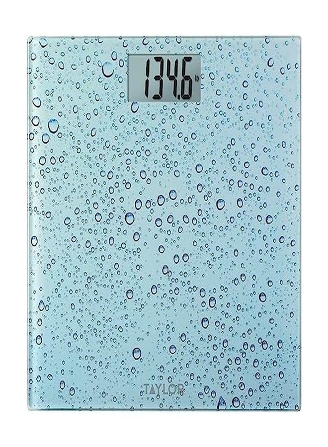 Taylor Digital Scales for Body Weight, Highly Accurate 400 LB Capacity, Auto On and Off Scale, 11.8 x 11.8 Inches, Water Drop Blue - Image 1