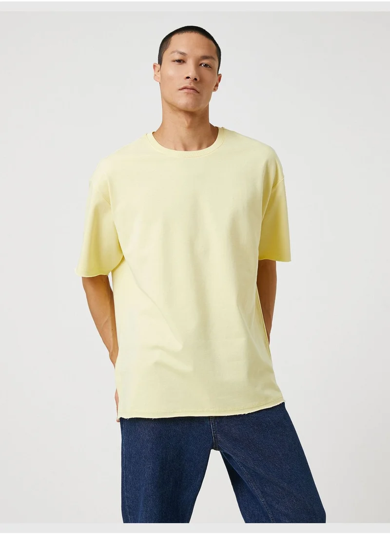 KOTON Basic Oversized T-Shirt Crew Neck Short Sleeve