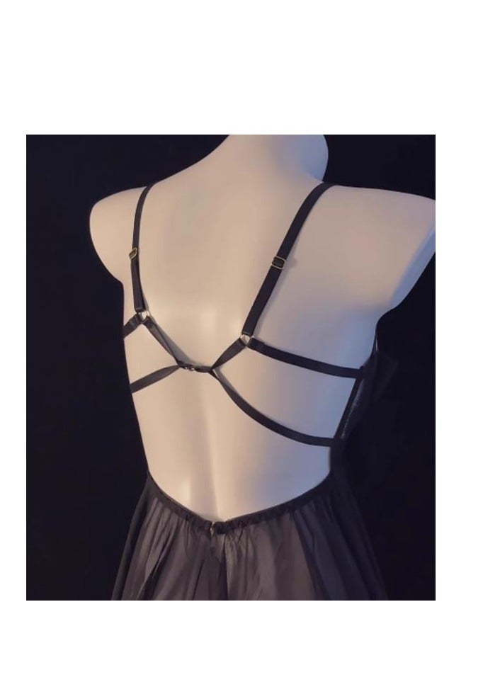 Women's Suspender Bow Pajama Nightgown - Image 2