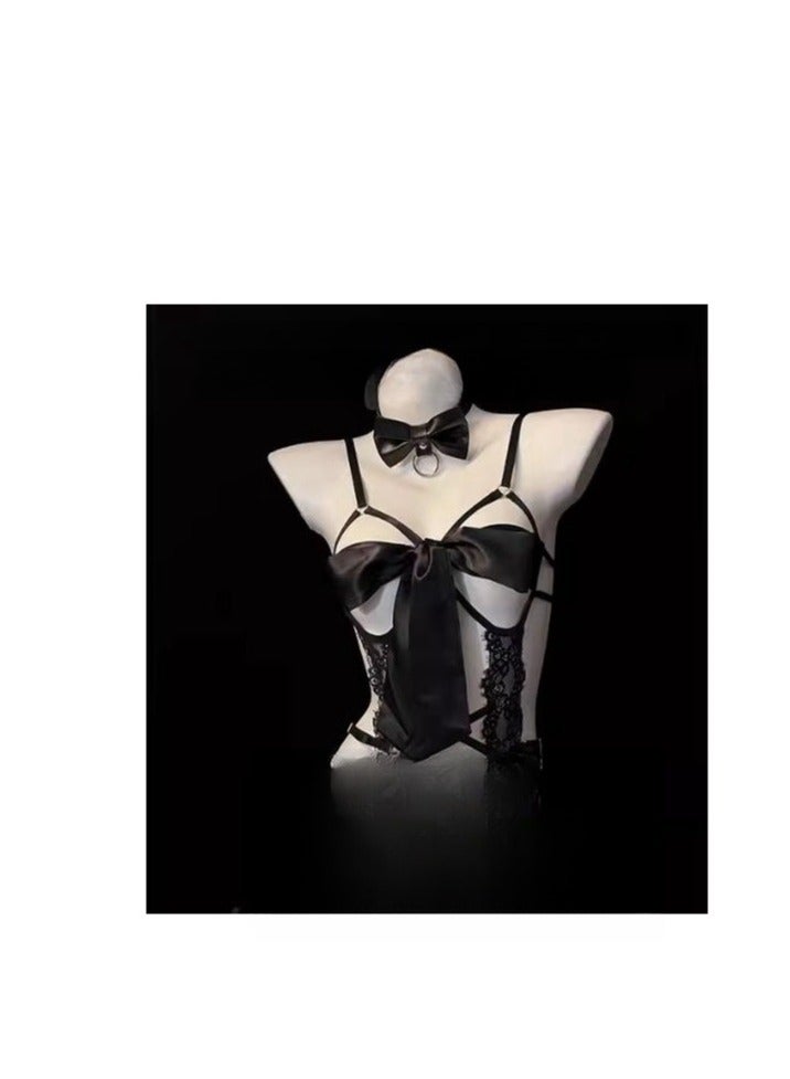 Women's Suspender Bow Pajama Nightgown - Image 1