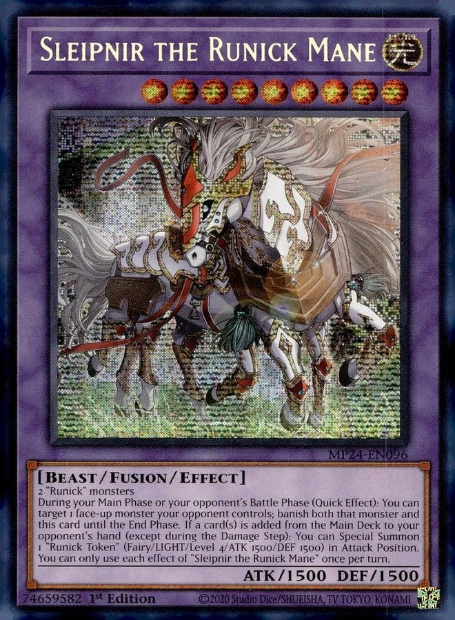 Sleipnir The Runick Mane - MP24-EN096 - Prismatic Secret Rare - 1st Edition