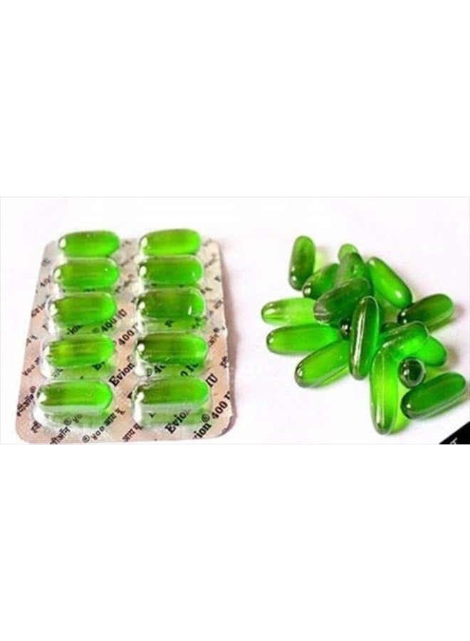 Merck 50 Evion Capsules Vitamin E For Glowing Face,Strong Hair,Acne,Nails, Glowing Skin 400mg,Control Hair Lossess In 10 Days Approx  - Image 2