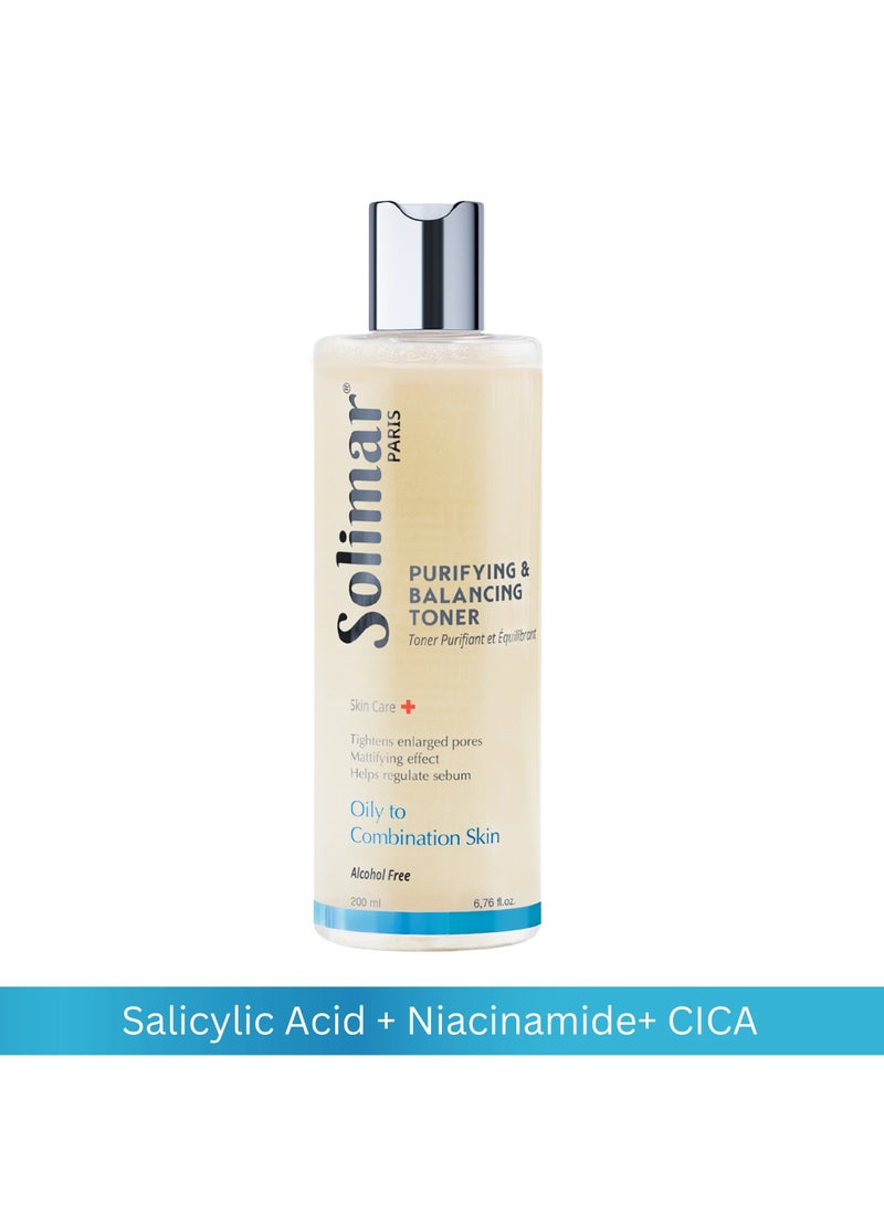 Solimar Paris Purifying & Balancing Toner – Oily to Combination Skin, 200ml - Image 1