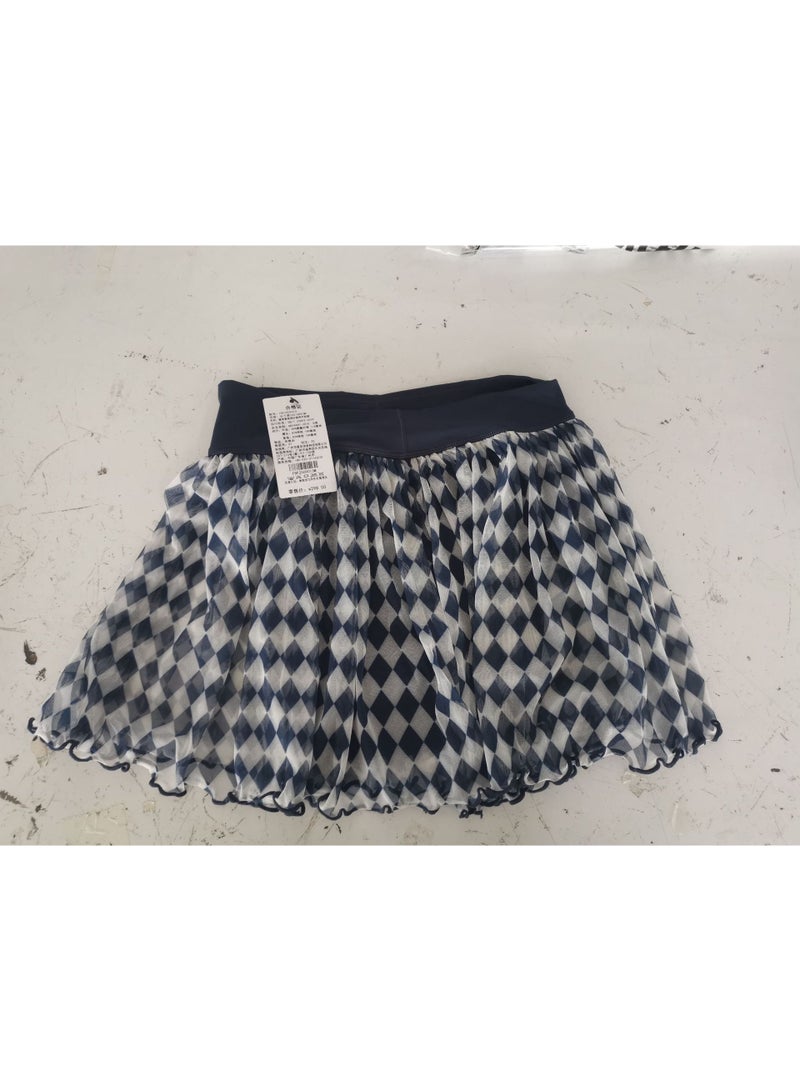 Women's  High Waist Mini Skirt Summer Contrast Plaid Mesh Sports Skort with Pockets Anti-light Golf Dance Skirt  - Image 1