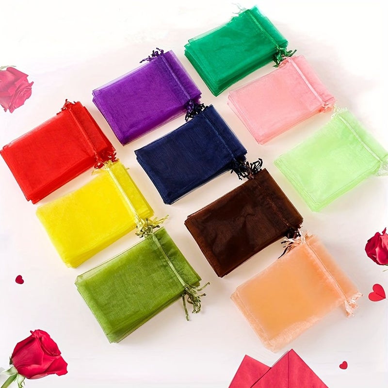 30Pcs White Organza Gift Bags Assorted Sizes for Cosmetics Jewelry Packaging - Image 3