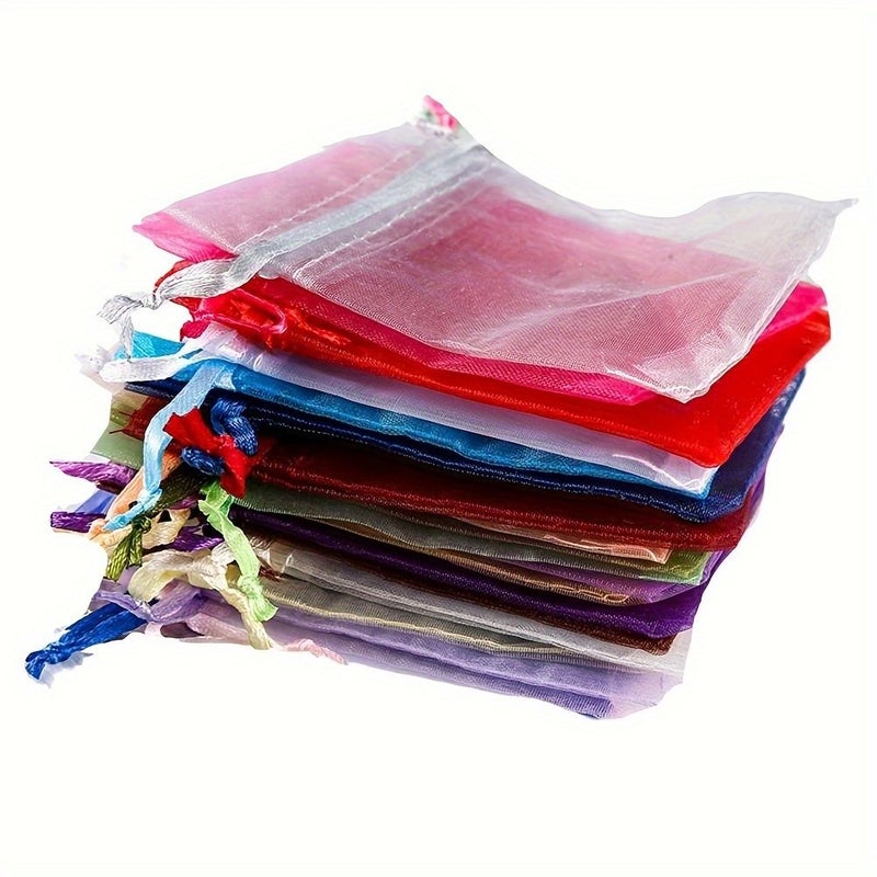 30Pcs White Organza Gift Bags Assorted Sizes for Cosmetics Jewelry Packaging - Image 2