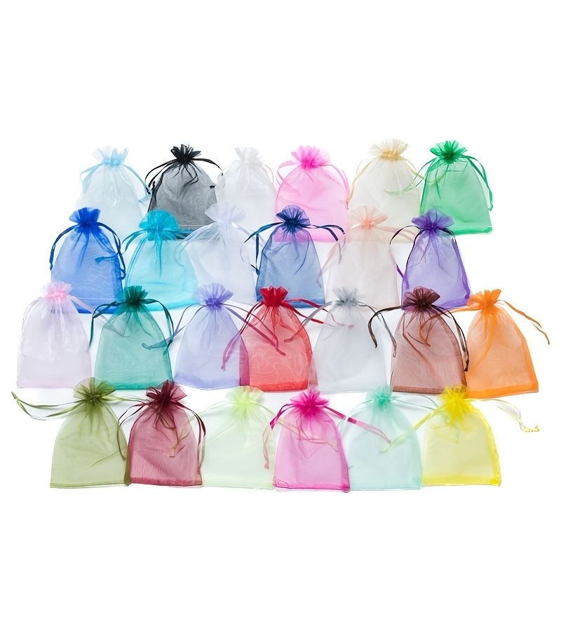 30Pcs White Organza Gift Bags Assorted Sizes for Cosmetics Jewelry Packaging - Image 4