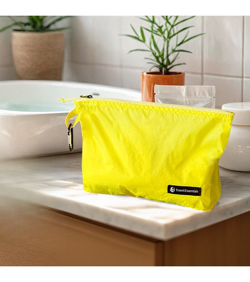 Yellow Large Travel Storage Bag Toiletry Pouch Hangable Outdoor Utility Organizer - Image 5