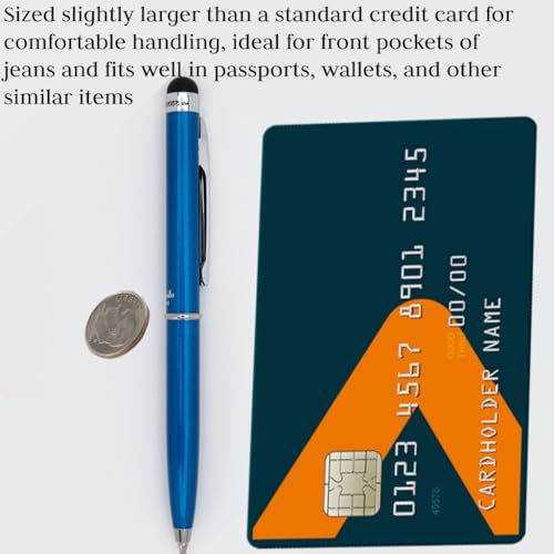 MONTEVERDE USA Poquito Stylus Pen - Cobalt Blue | Compact Metal Ballpoint Pen with Capacitive Stylus | Refillable with D1 Standard International Mini Ballpoint Refills - Image 3