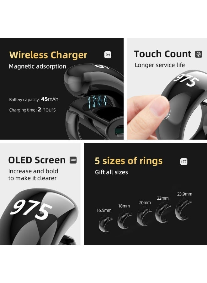 Smart Ring Counter, Smart Tasbih Zikr Ring, Muslim Islamic Prayer Smart Rings,Tasbih Counter Smart Ring, Digital Electronic Smart Tally Counter, Tasbeeh Smart Counter for Prayer,Rings Adjustable Sizes Finger , Prayer, Reminder, Home - Image 3