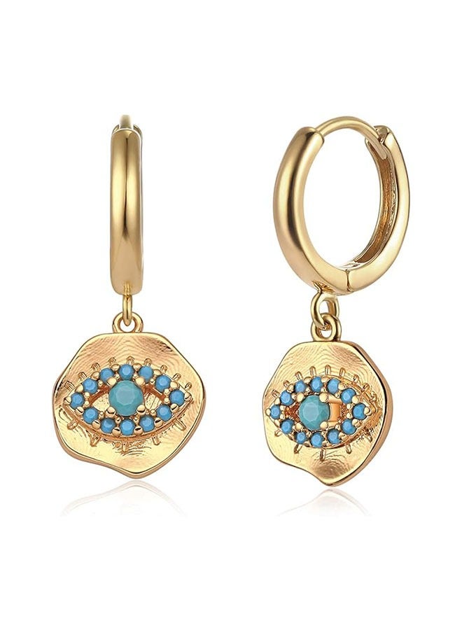 ميفيكو المرأة هاجي أقراط الذهب هوب 14K الذهب شغل صغيرة بسيطة اليدوية هيبوالرجينيك مجوهرات يومية - Image 1