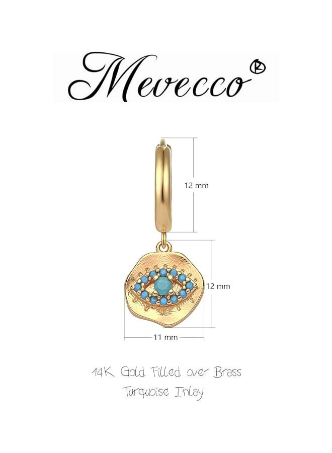 ميفيكو المرأة هاجي أقراط الذهب هوب 14K الذهب شغل صغيرة بسيطة اليدوية هيبوالرجينيك مجوهرات يومية - Image 4